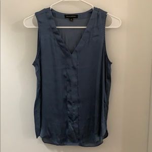 Light blue satin banana republic shirt
